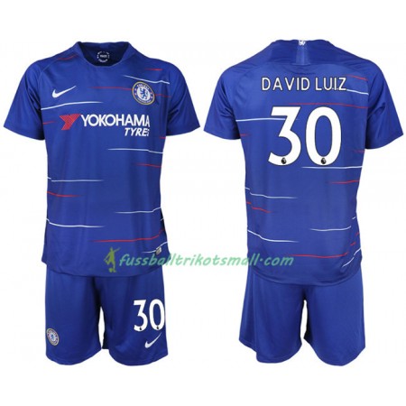 Fußballtrikots Chelsea DAVID LUIZ 30 Kinder 2018-2019 Kurzarm Heimtrikotsatz kaufen